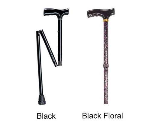 Drive Medical - Aluminum Folding Canes - Black Floral