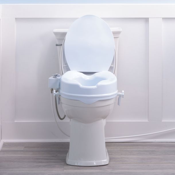 Drive Medical - PreserveTech™ Raised Toilet Seat with Bidet - Ambient Water