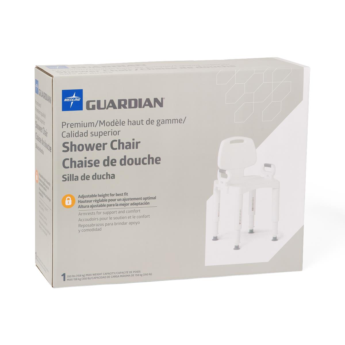 MEDLINE - Shower Chair with Arms and Back