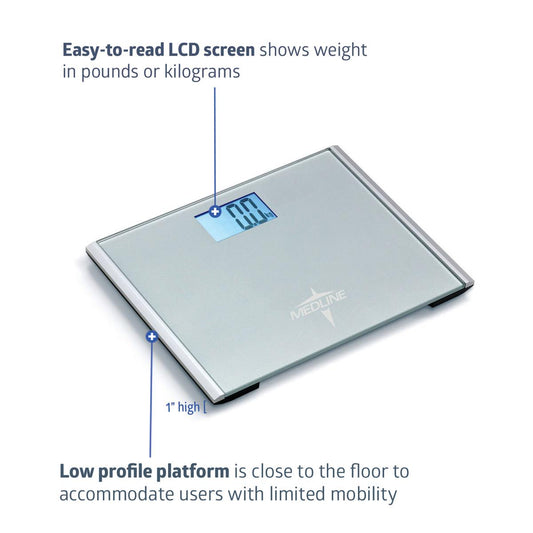 MEDLINE - Extra-Wide Digital Bathroom Scale