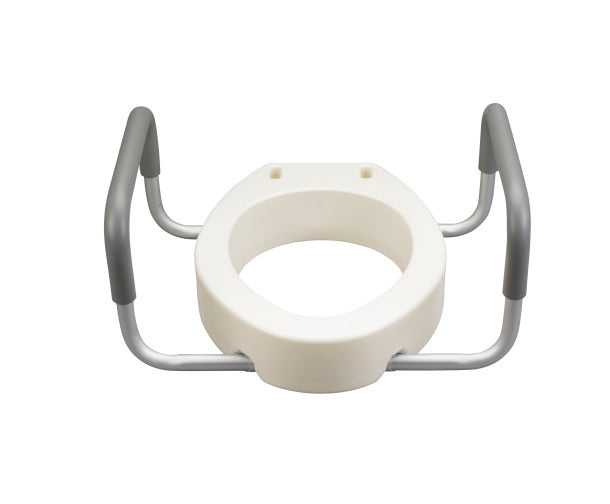 Drive Medical - Premium Raised Toilet Seat with Removable Arms - Elongated