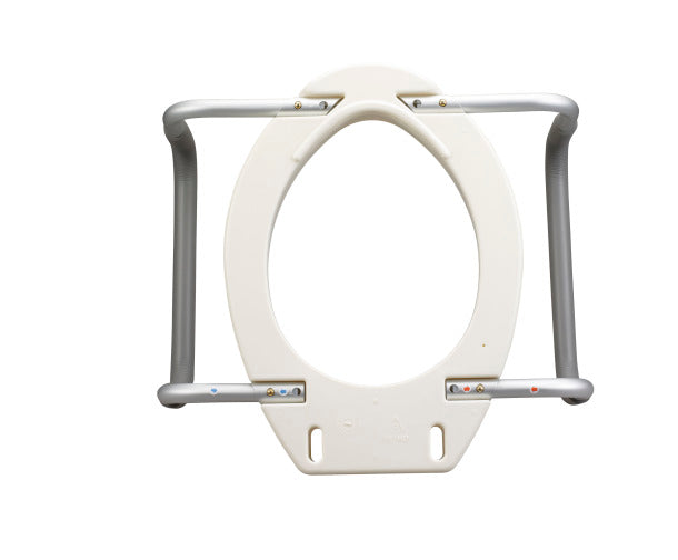 Drive Medical - Premium Raised Toilet Seat with Removable Arms - Elongated