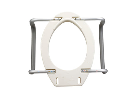 Drive Medical - Premium Raised Toilet Seat with Removable Arms - Elongated