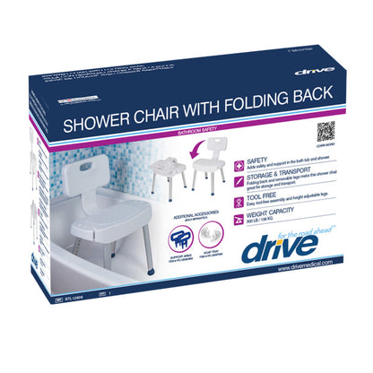 Drive Medical - Shower Chair with Folding Back